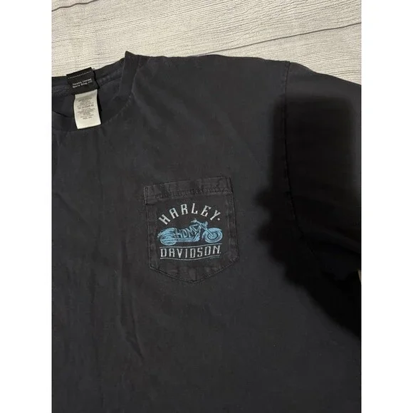 Harley-Davidson Black Jack Florence SC Pocket T-Shirt Size XXL 2XL Defect 2017 - Picture 3 of 7